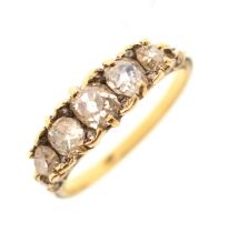 Late 19th century diamond five stone ring