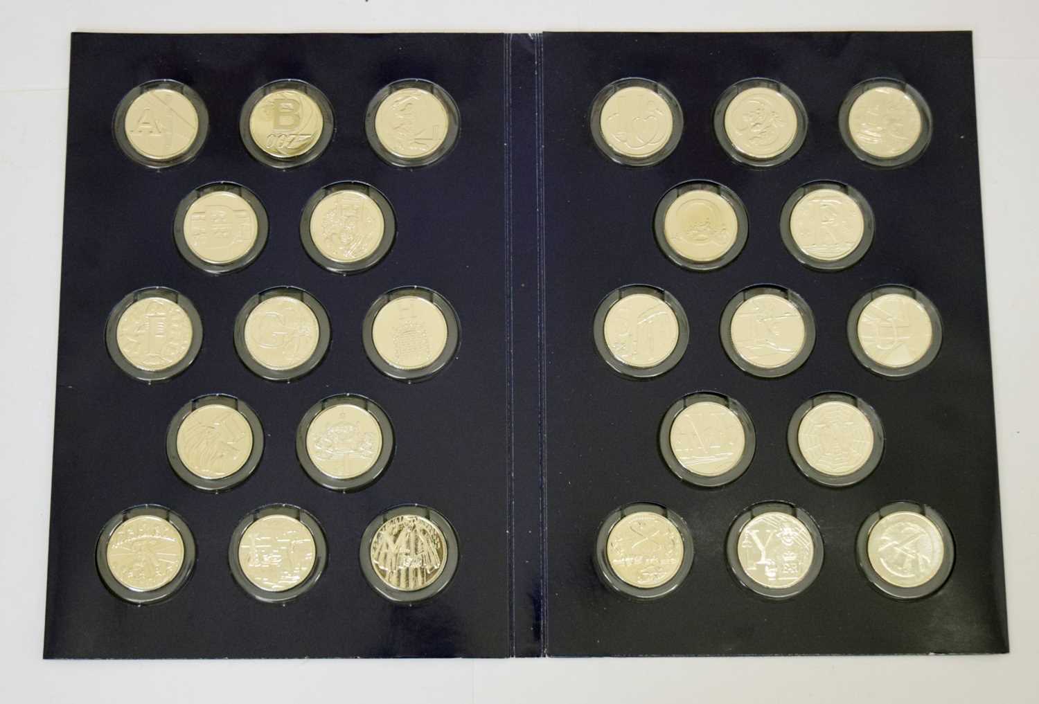Royal Mint complete set of A-Z of Great Britain 10p coins, 2018