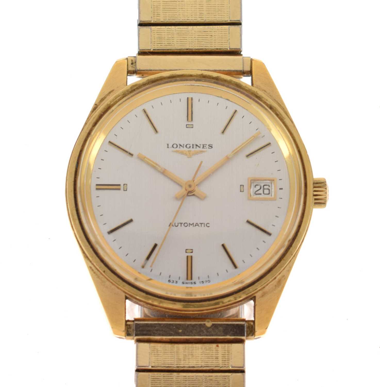 Longines - Gentleman's gold plated automatic bracelet watch