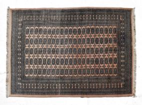 Machine made Afghan-style wool rug
