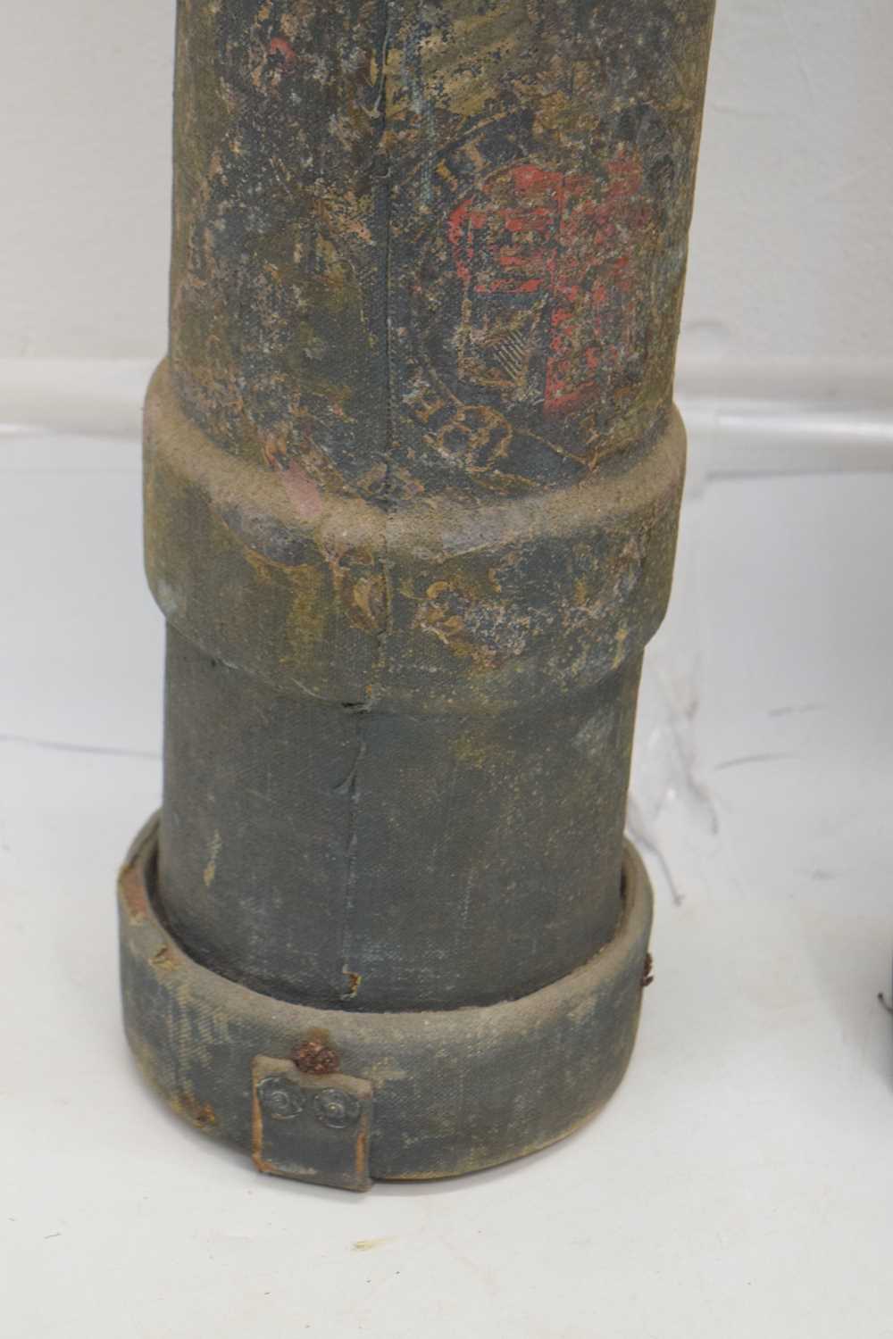 Two canvas British military shell/ ammunition cases - Image 5 of 10