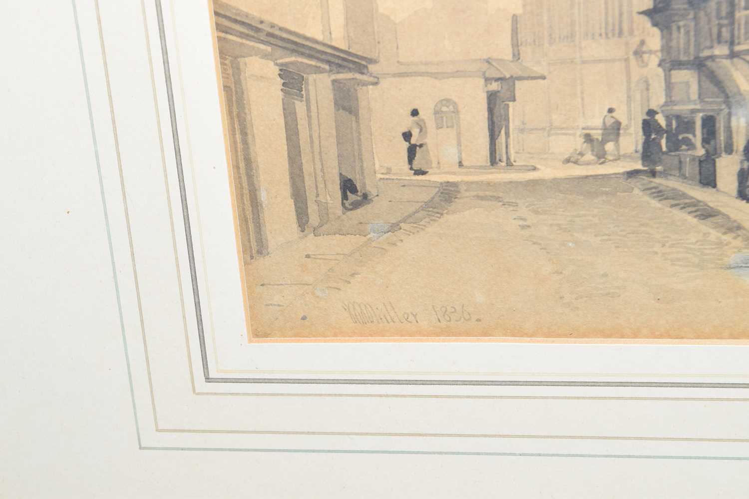 William James Muller (1812-1845) - En Grisaille watercolour - St Nicholas Street - Image 5 of 8