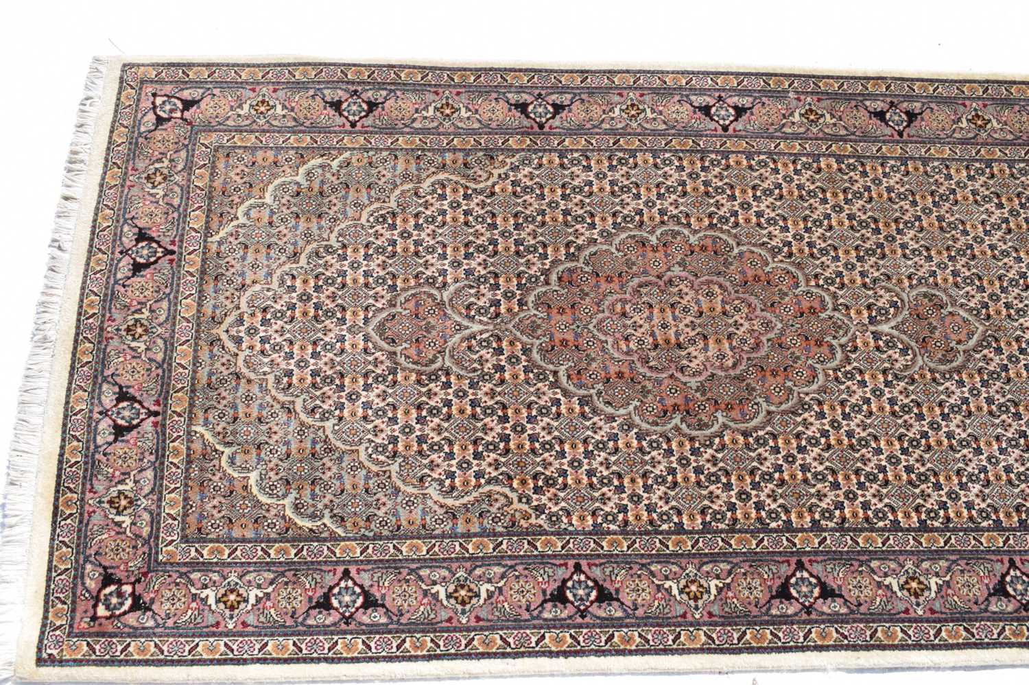 Persian Tabriz hand-knotted wool runner - Image 2 of 8