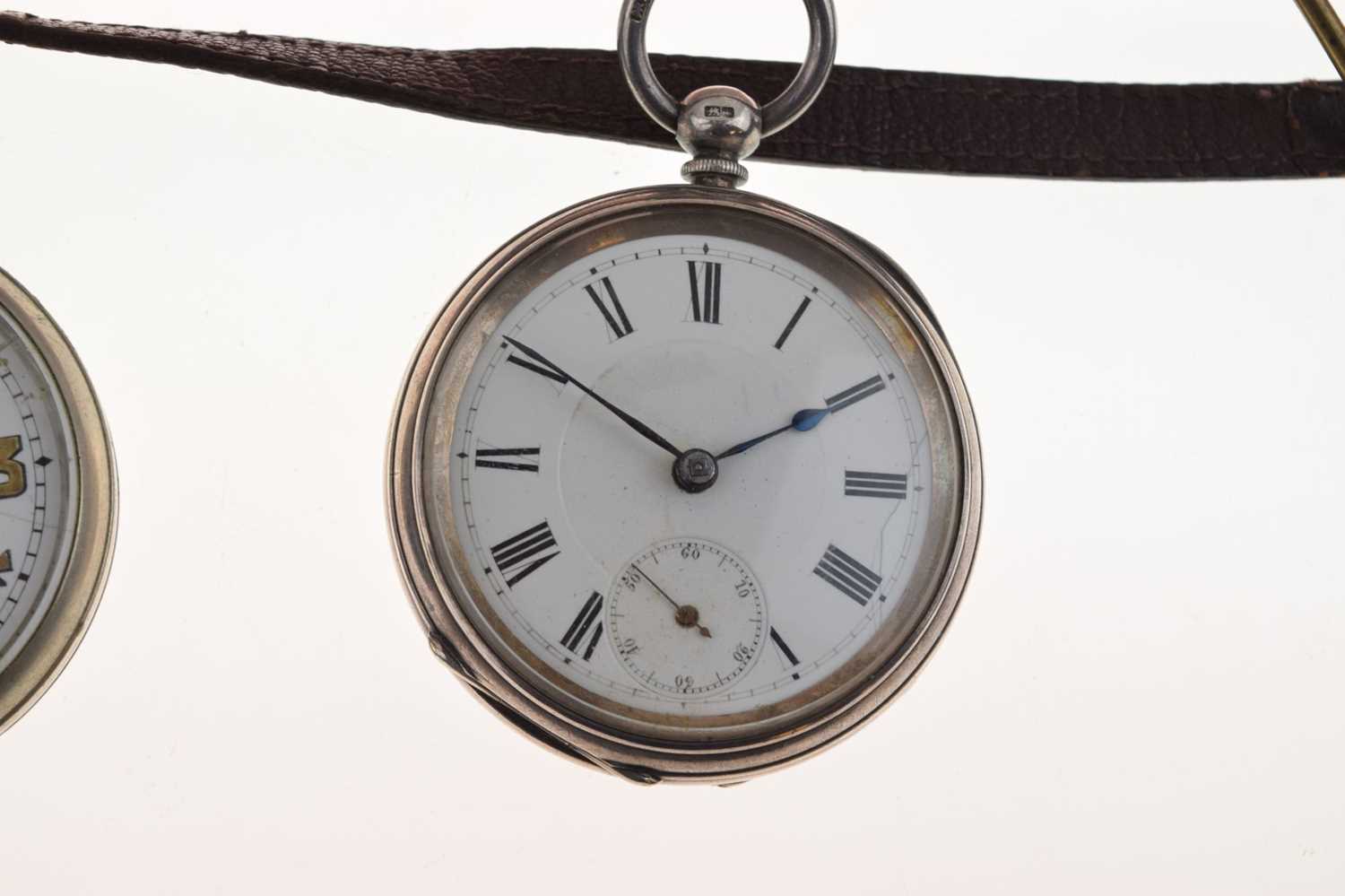 Late Victorian silver cased open face pocket watch, Barclay & Brooklyn - Image 4 of 12