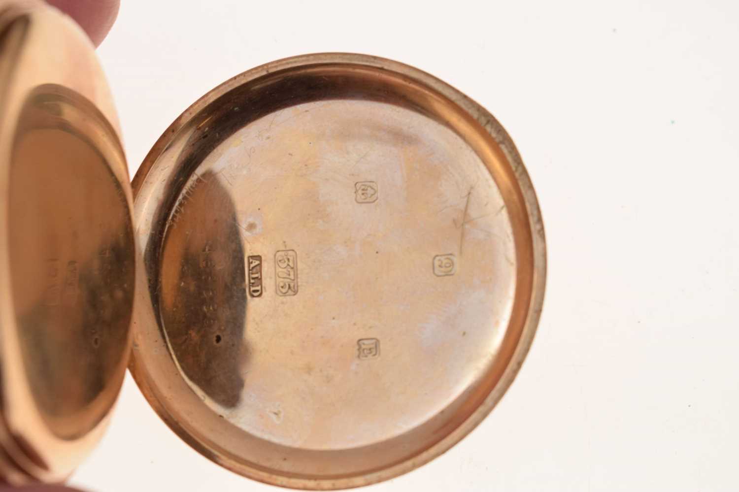 George V 9ct gold cased open-face pocket watch, J.W. Benson - Image 7 of 11