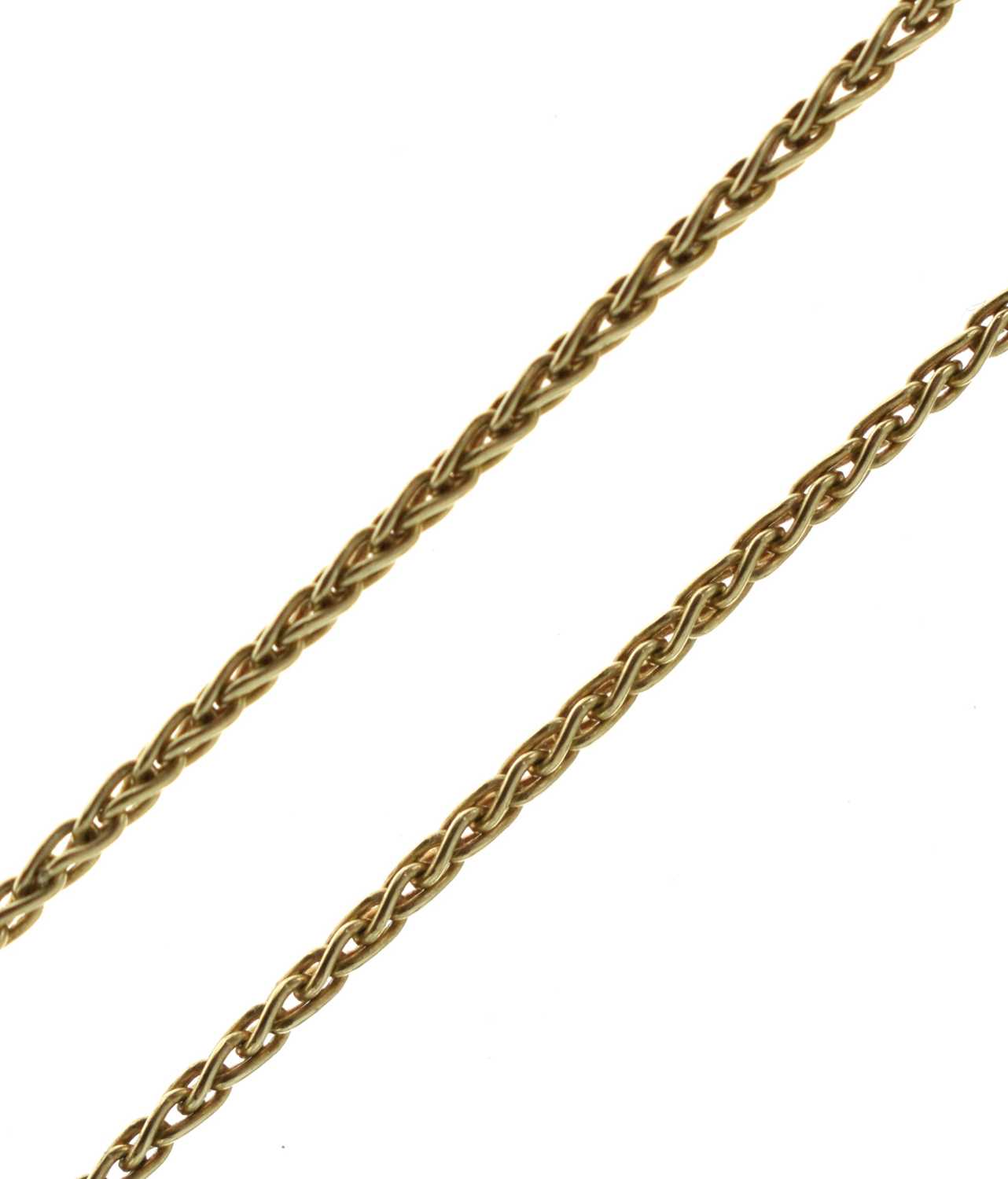 Yellow metal Spiga-style chain, stamped '585'