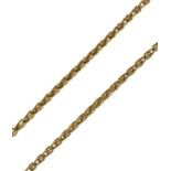 Yellow metal Spiga-style chain, stamped '585'