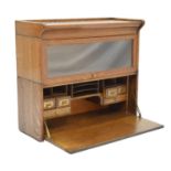 Globe Wernicke-style oak two-section desk