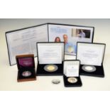 Six commemorative silver coins relating to Royalty etc