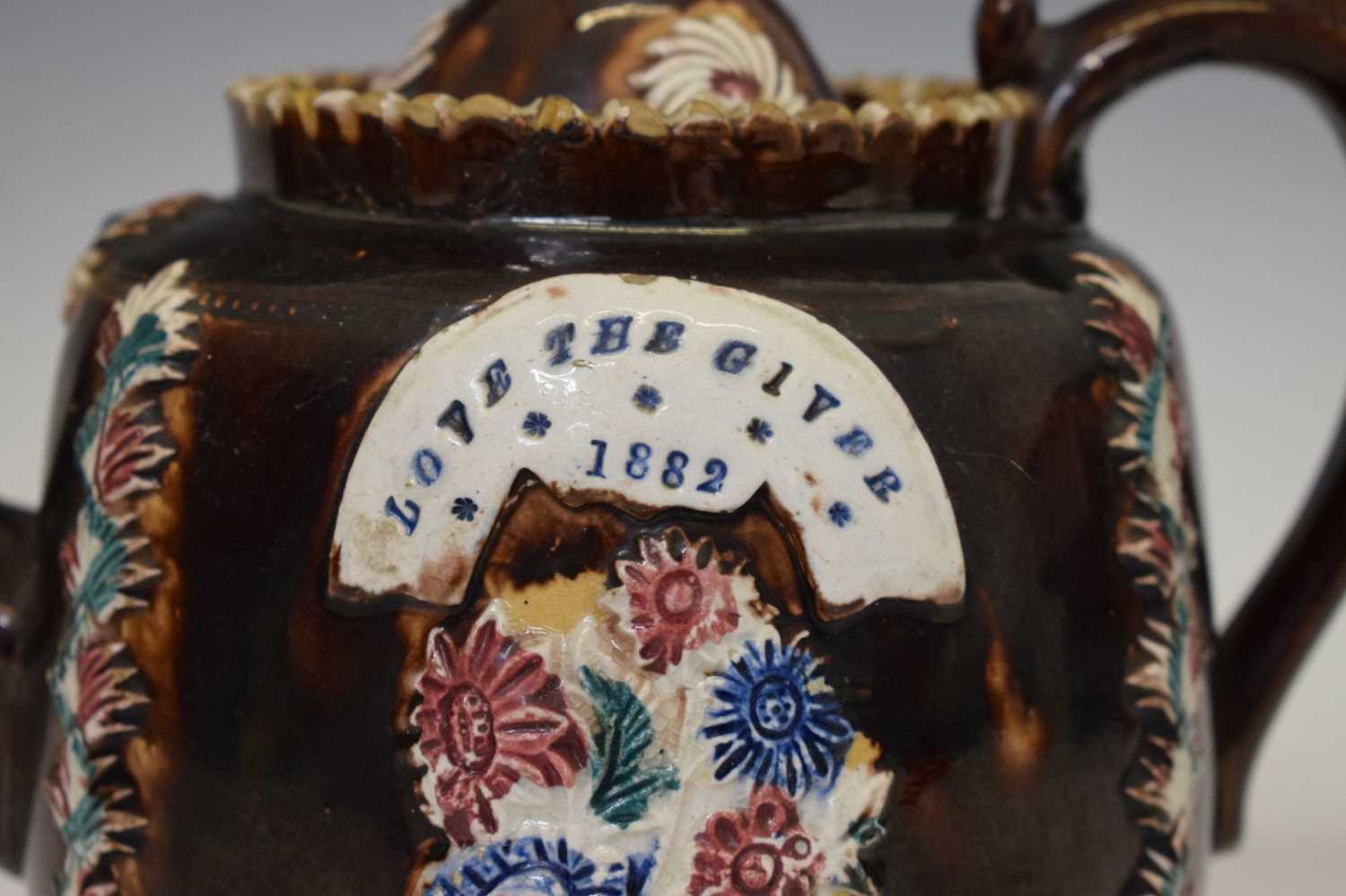 Measham Bargeware teapot - Image 3 of 12