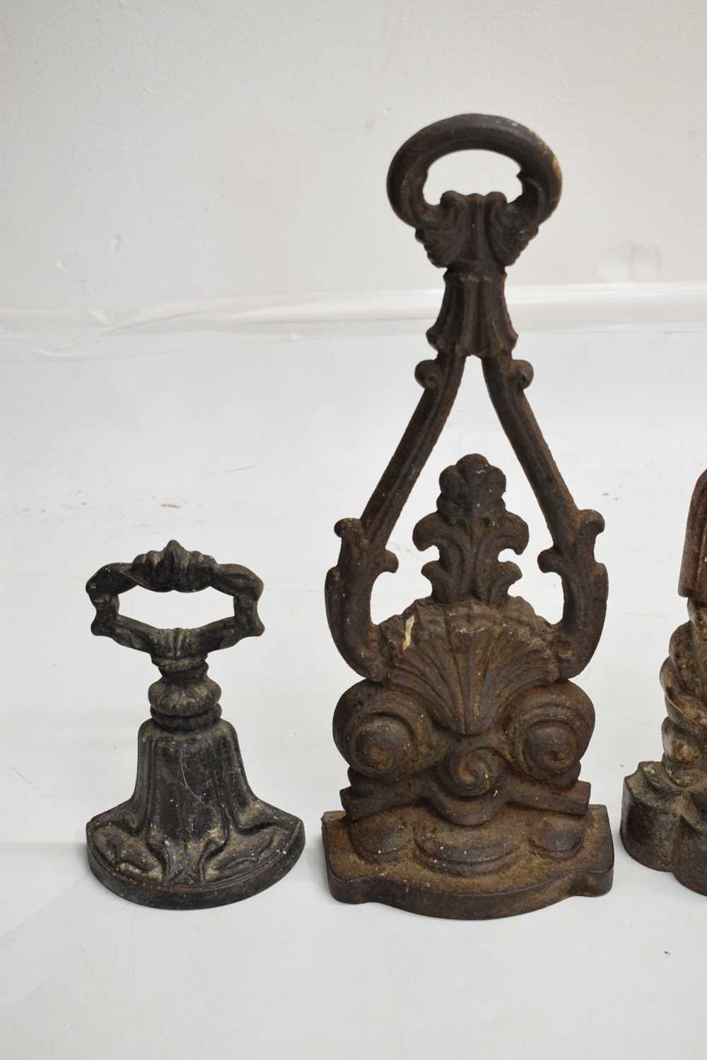 Two early 20th century cast iron Mr Punch doorstops and two other - Image 5 of 6