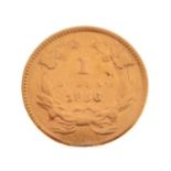 United States of America one dollar gold coin, 1856