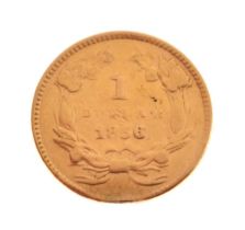 United States of America one dollar gold coin, 1856