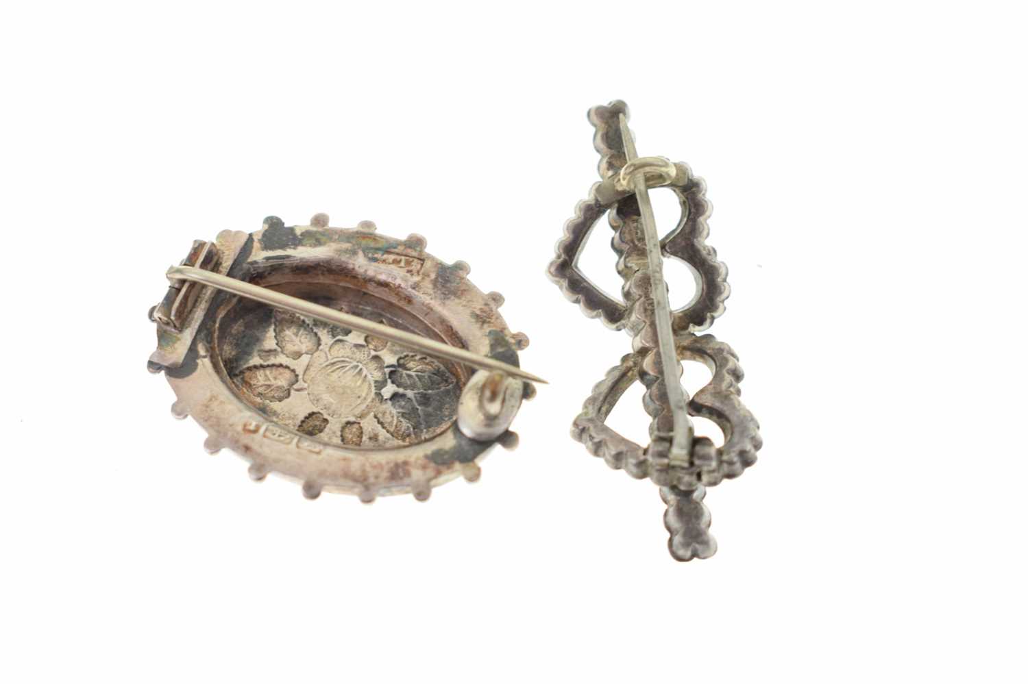 Five late 19th century silver brooches - Image 7 of 8