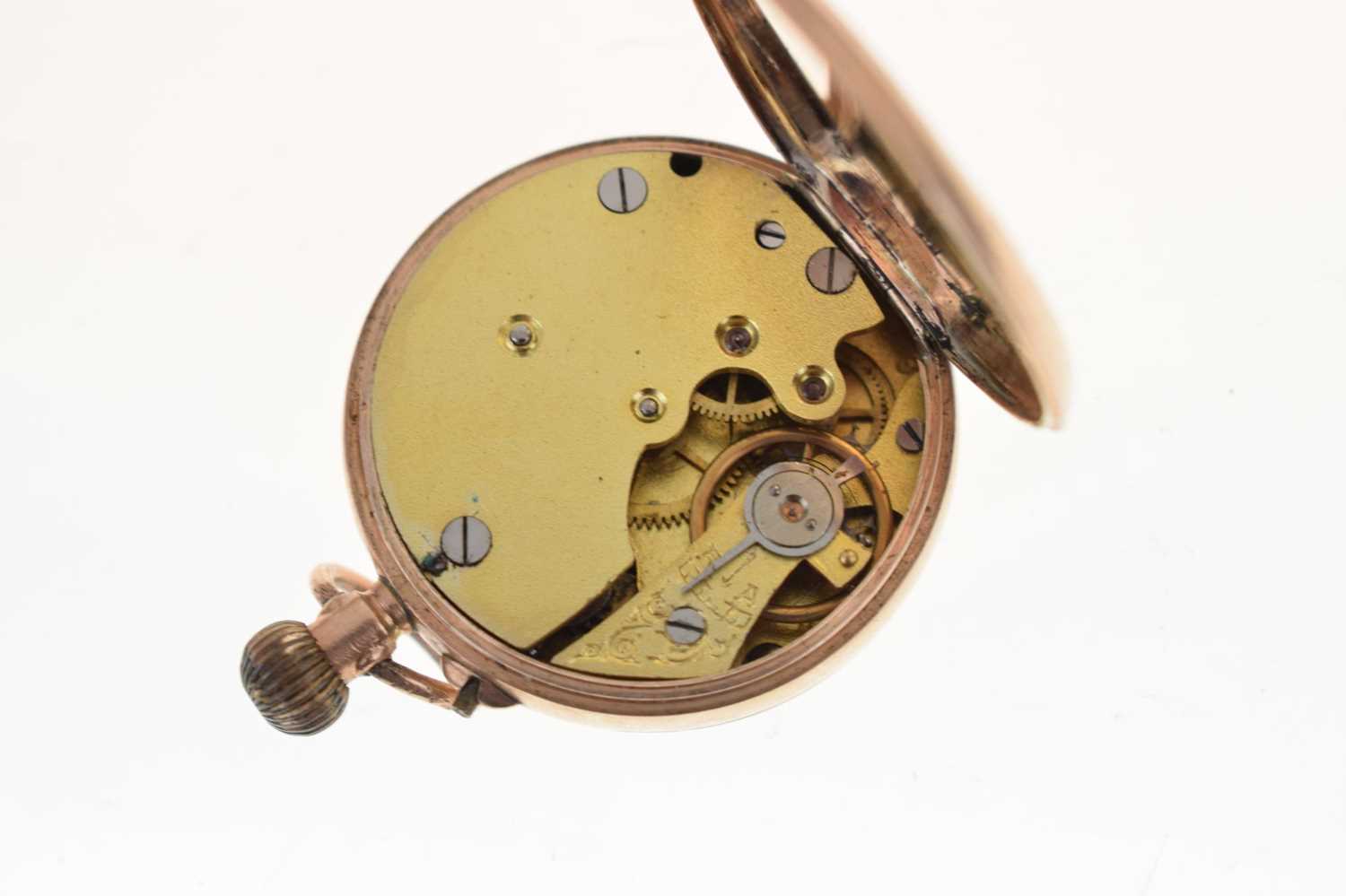 Early 20th century lady's 9ct gold cased open-face fob watch - Image 11 of 12