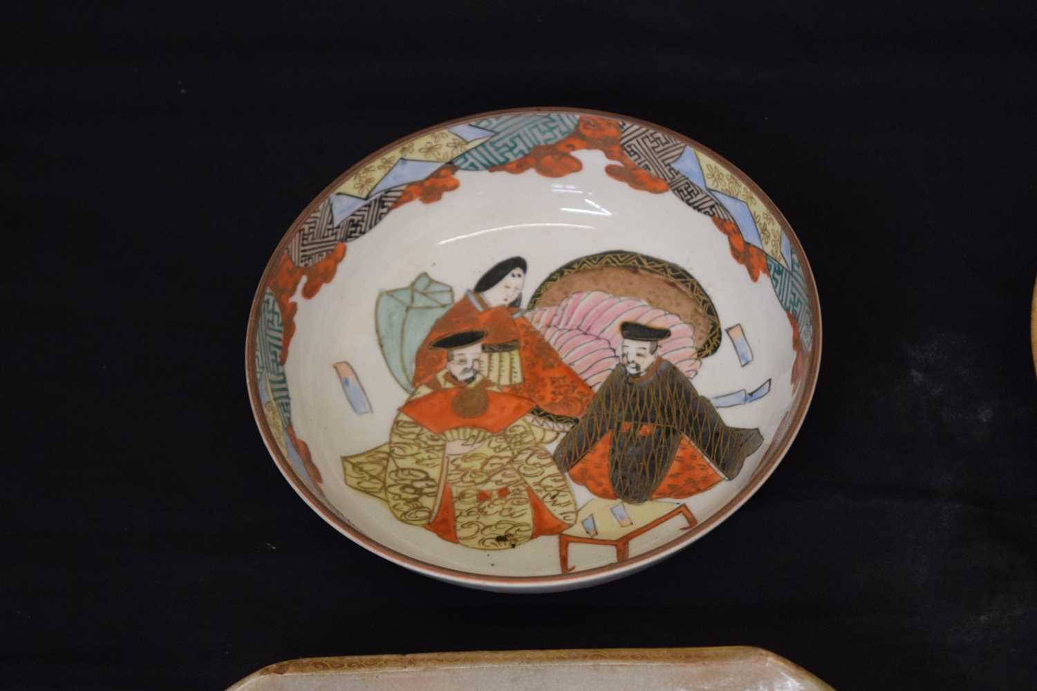 Japanese satsuma plate and three others - Image 6 of 9