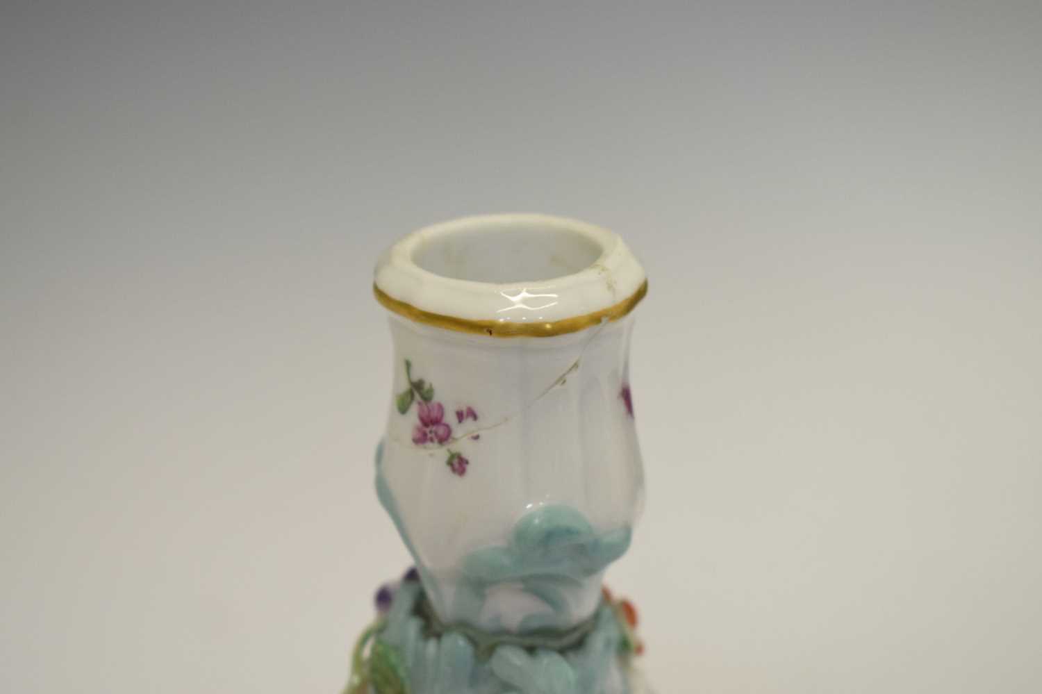Late 19th/early 20th century Meissen porcelain candlestick - Image 5 of 9