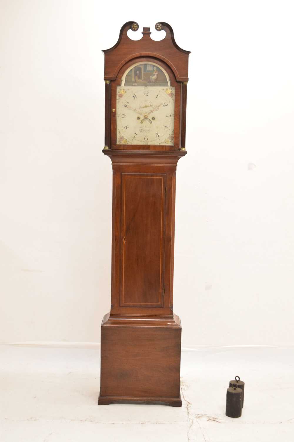 19th century mahogany inlaid longcase clock, John Warry, Bristol - Image 3 of 17