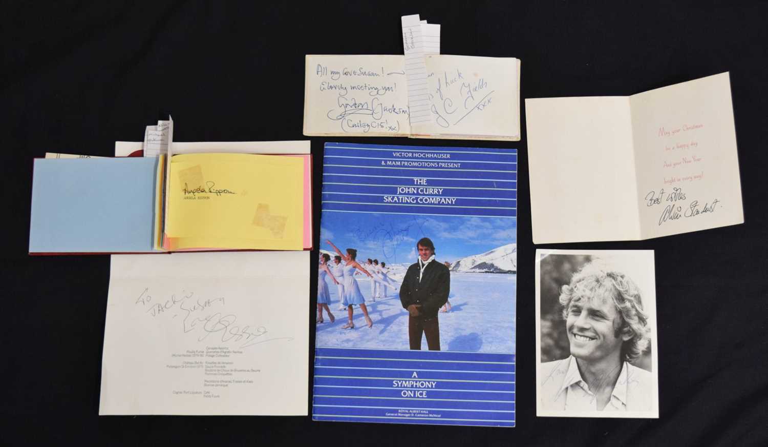 Autographs - Signed Pele and Geoff Hurst menu, and collection of circa 1980 autographs - Image 7 of 11