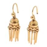 Pair of 19th century tassel earrings