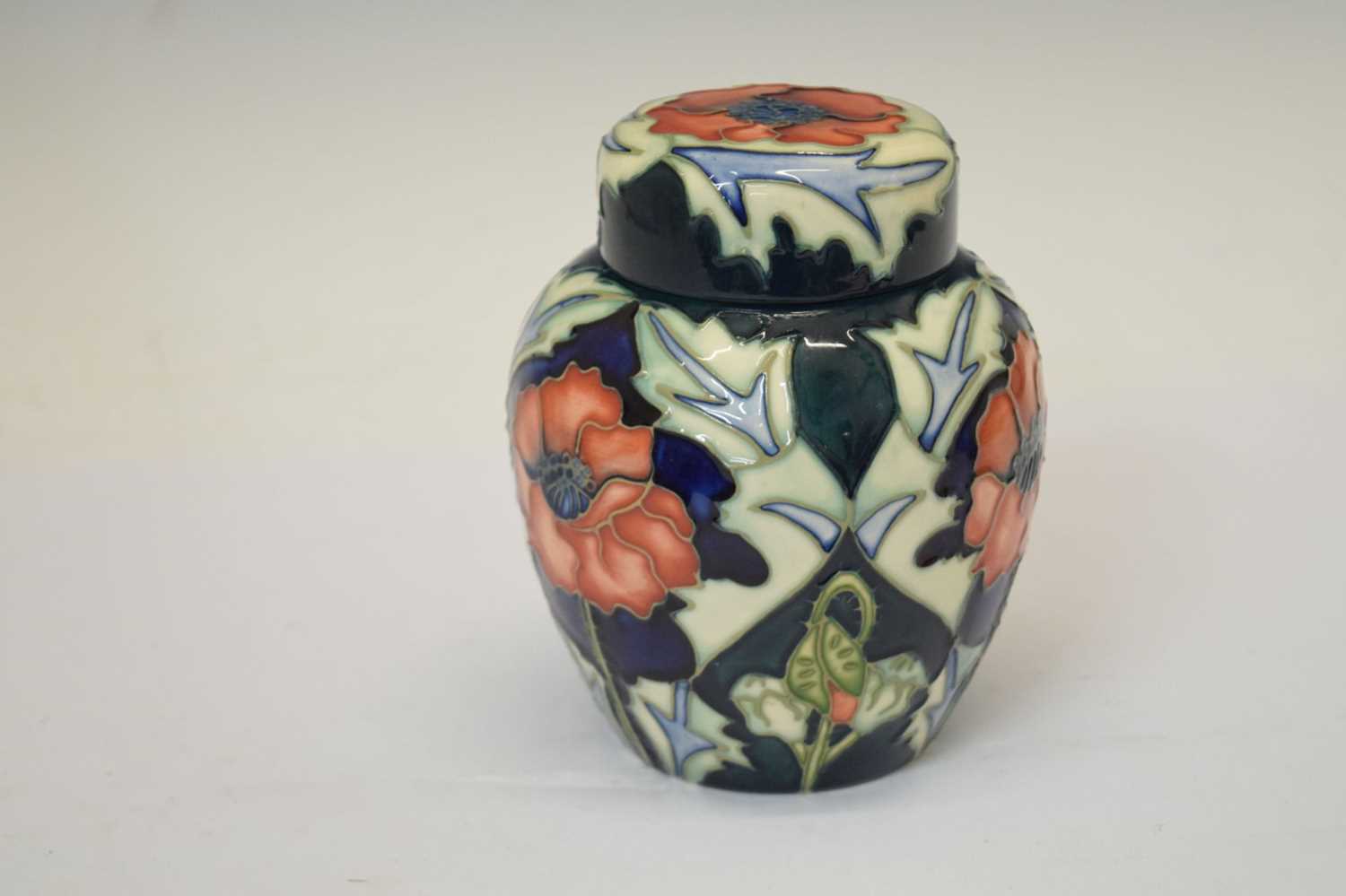 Moorcroft Pottery - 'Poppy pattern' ginger jar with cover - Image 3 of 7