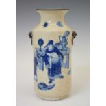 Chinese blue and white crackleware vase