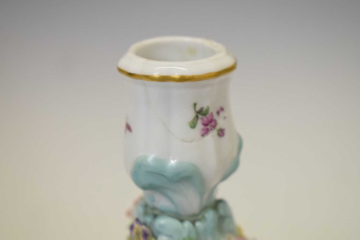 Late 19th/early 20th century Meissen porcelain candlestick - Image 7 of 9