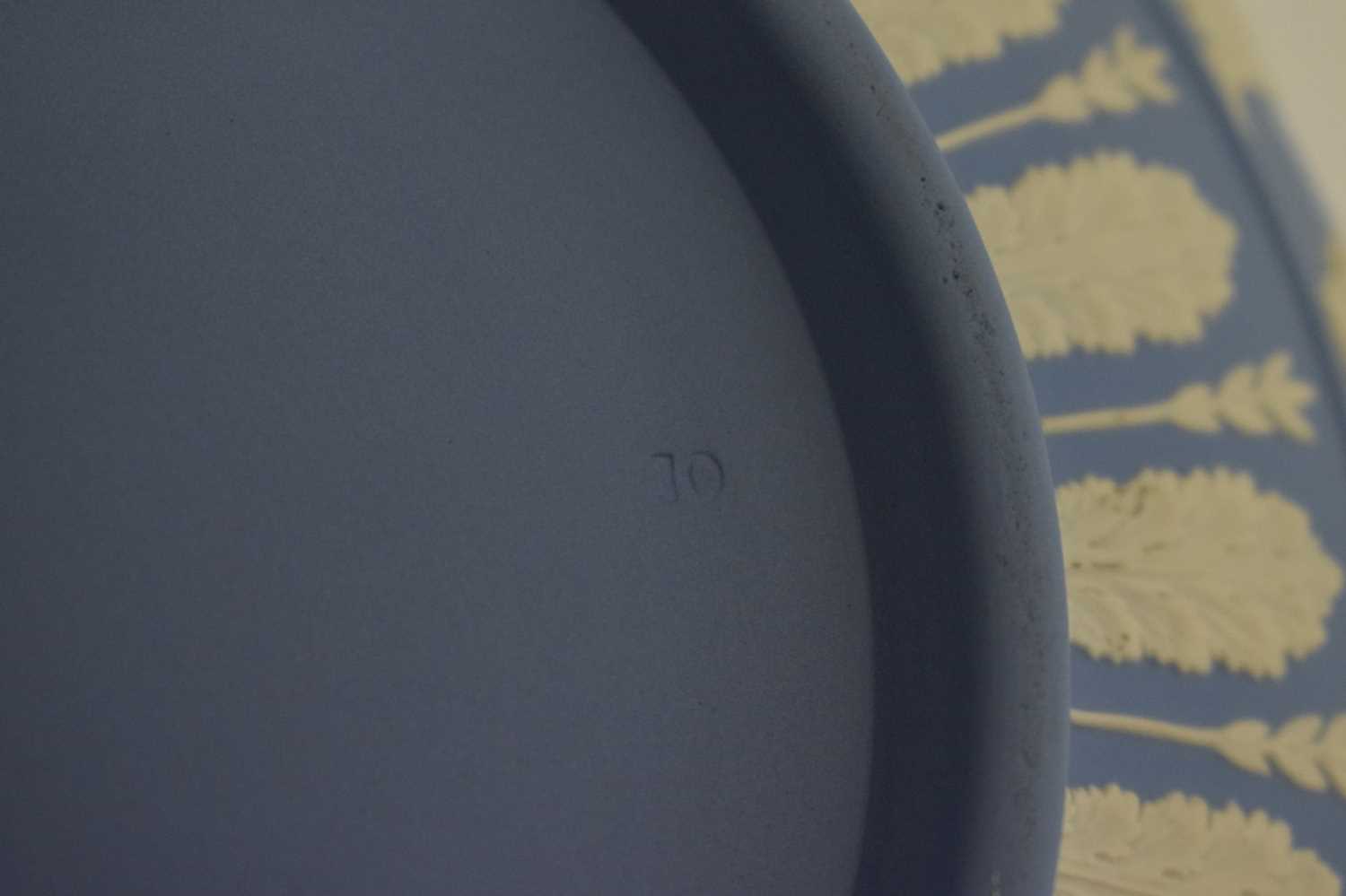 Late 20th century Wedgwood blue jasperware ‘Dancing Hours’ bowl - Image 10 of 11