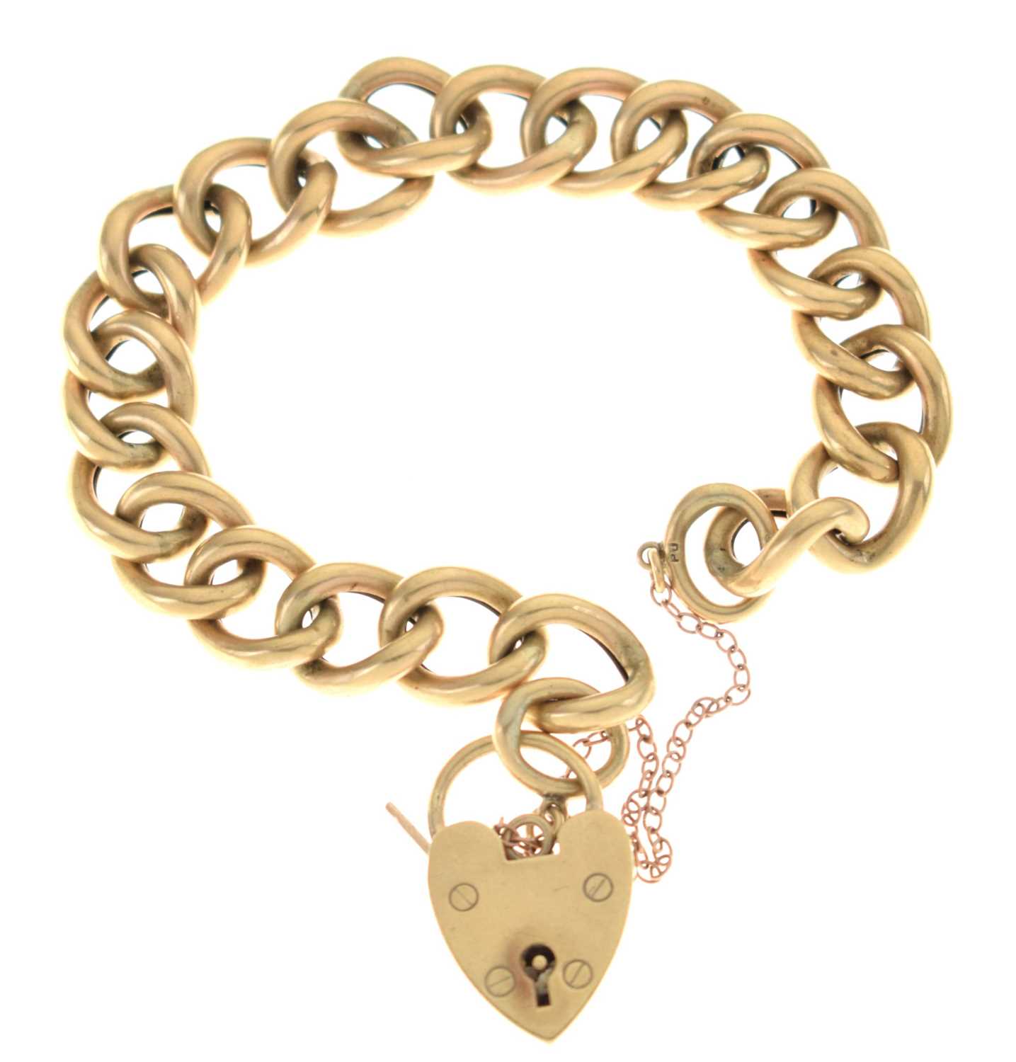 9ct gold curb link bracelet