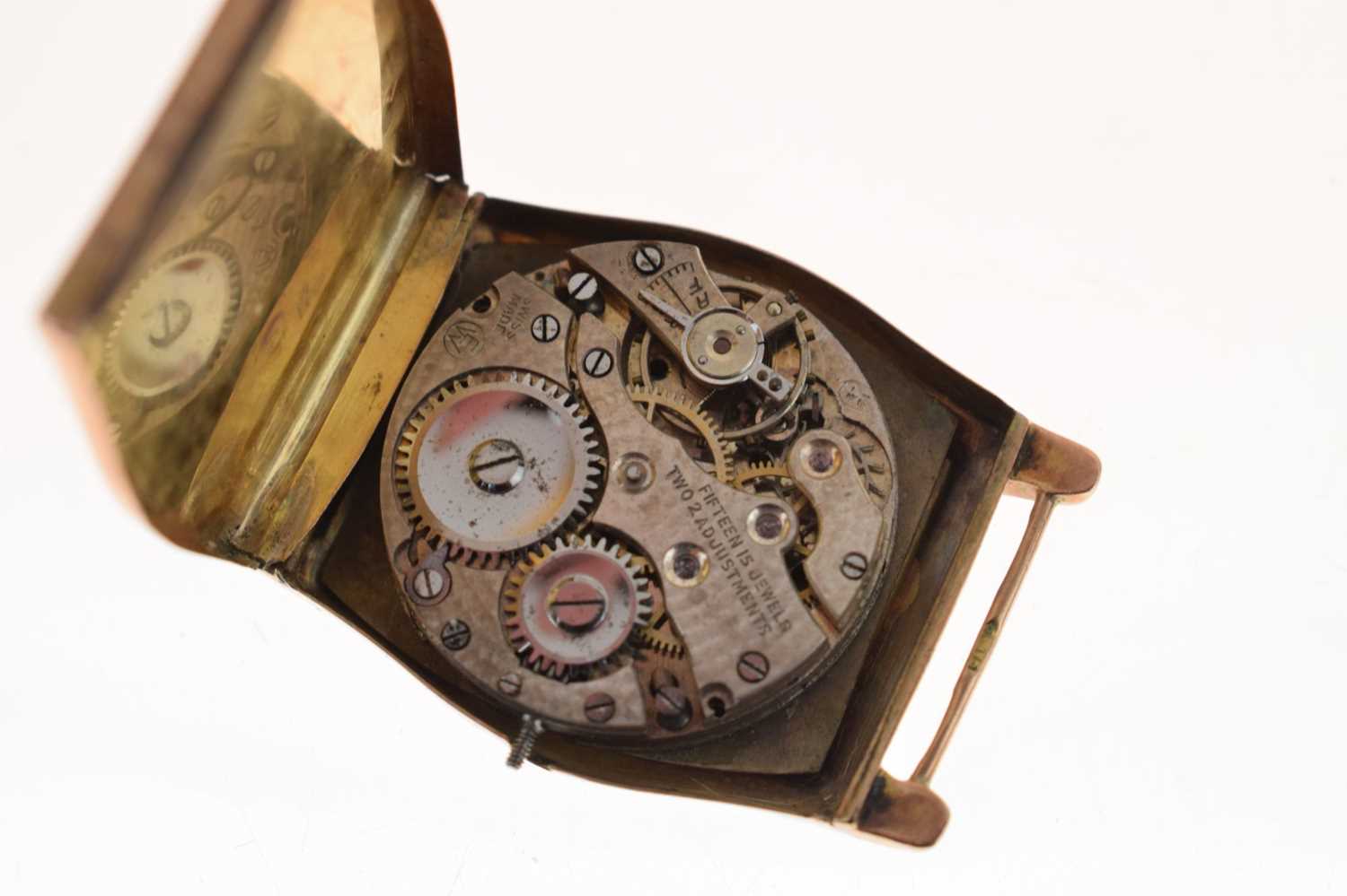 Gentleman's vintage mid-20th century rose gold watch head - Image 7 of 9