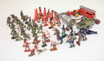 Quantity of unboxed Dinky diecast and plastic figures