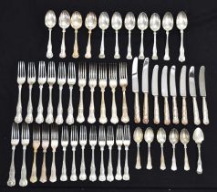 Quantity of silver-plated Kings pattern cutlery