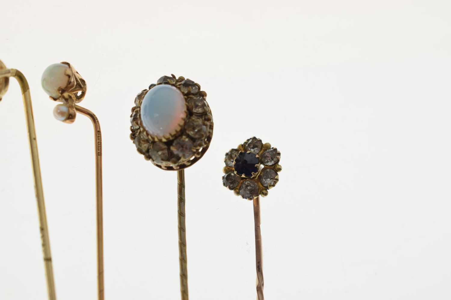 Four gem-set stick pins - Image 3 of 6