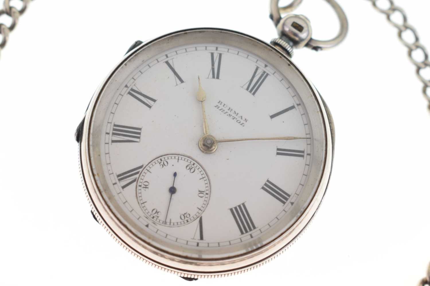 Late Victorian silver cased open face pocket watch - Image 2 of 10