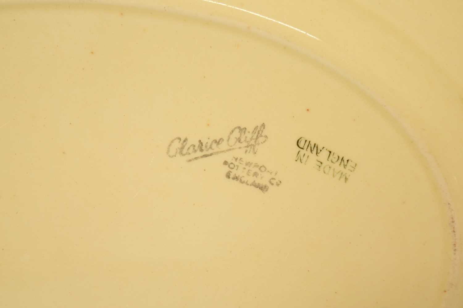 Clarice Cliff 'Florette' pattern oval dish, together with a 'Celtic Harvest' preserve pot - Image 7 of 8