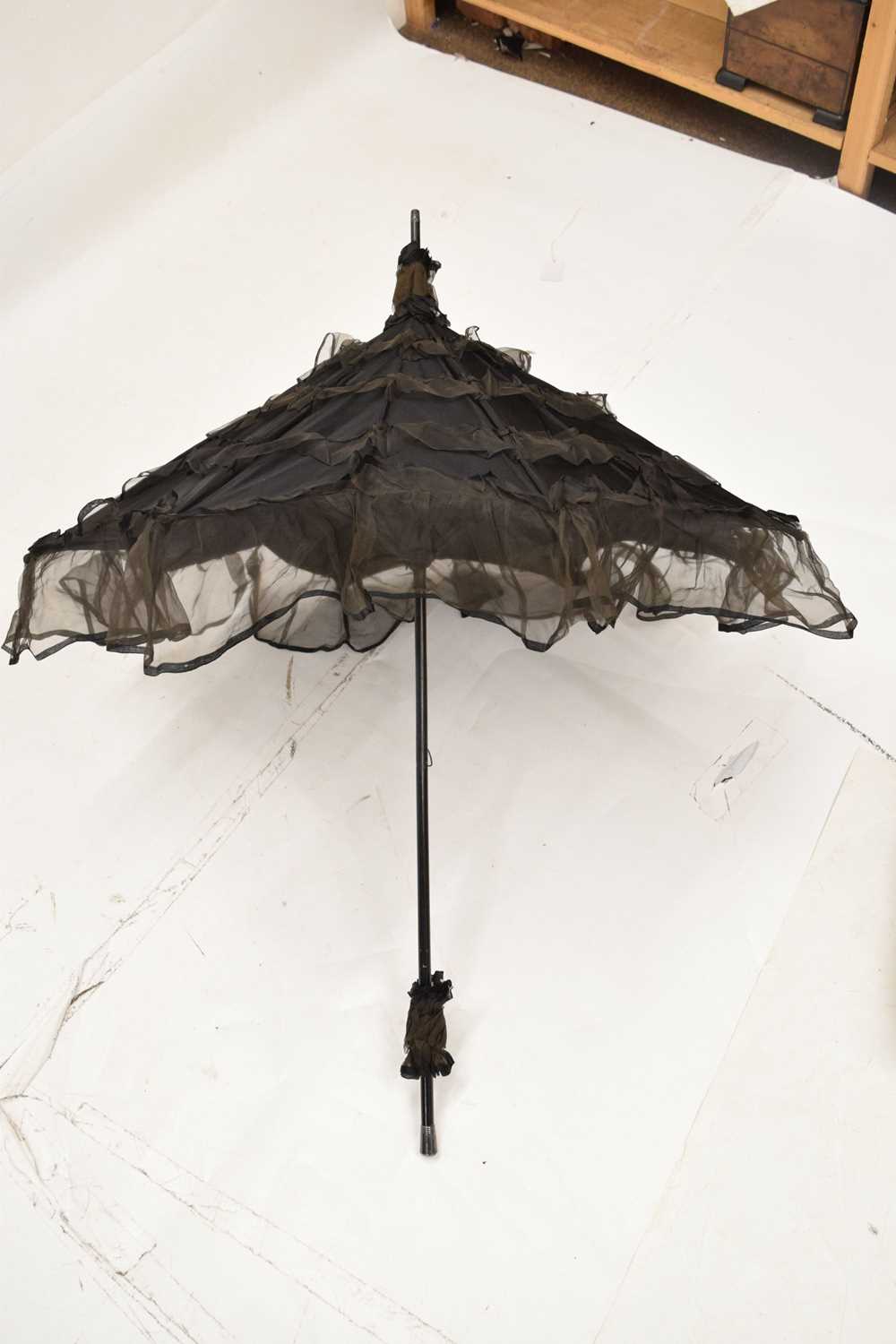 Paragon black silk parasol and two other examples - Image 9 of 12