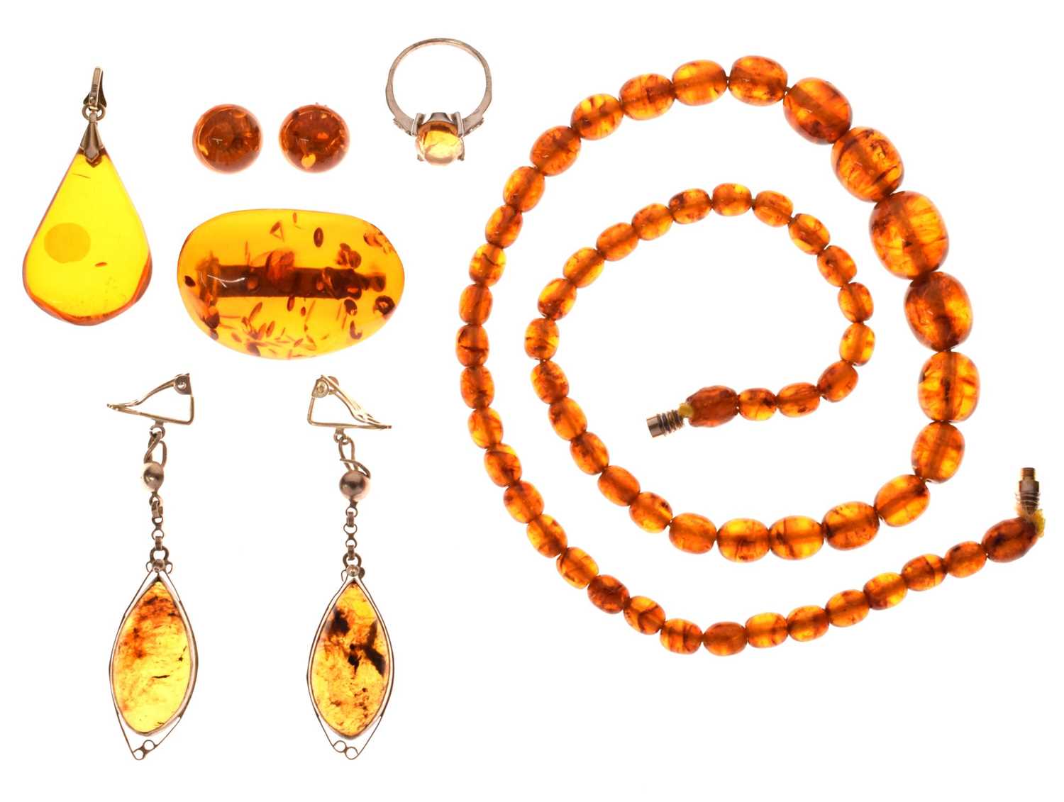 Group of amber jewellery