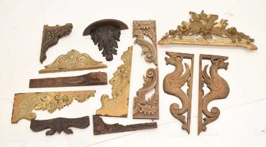 Assorted group of carved fragments