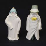 Royal Worcester - Two porcelain candle snuffers