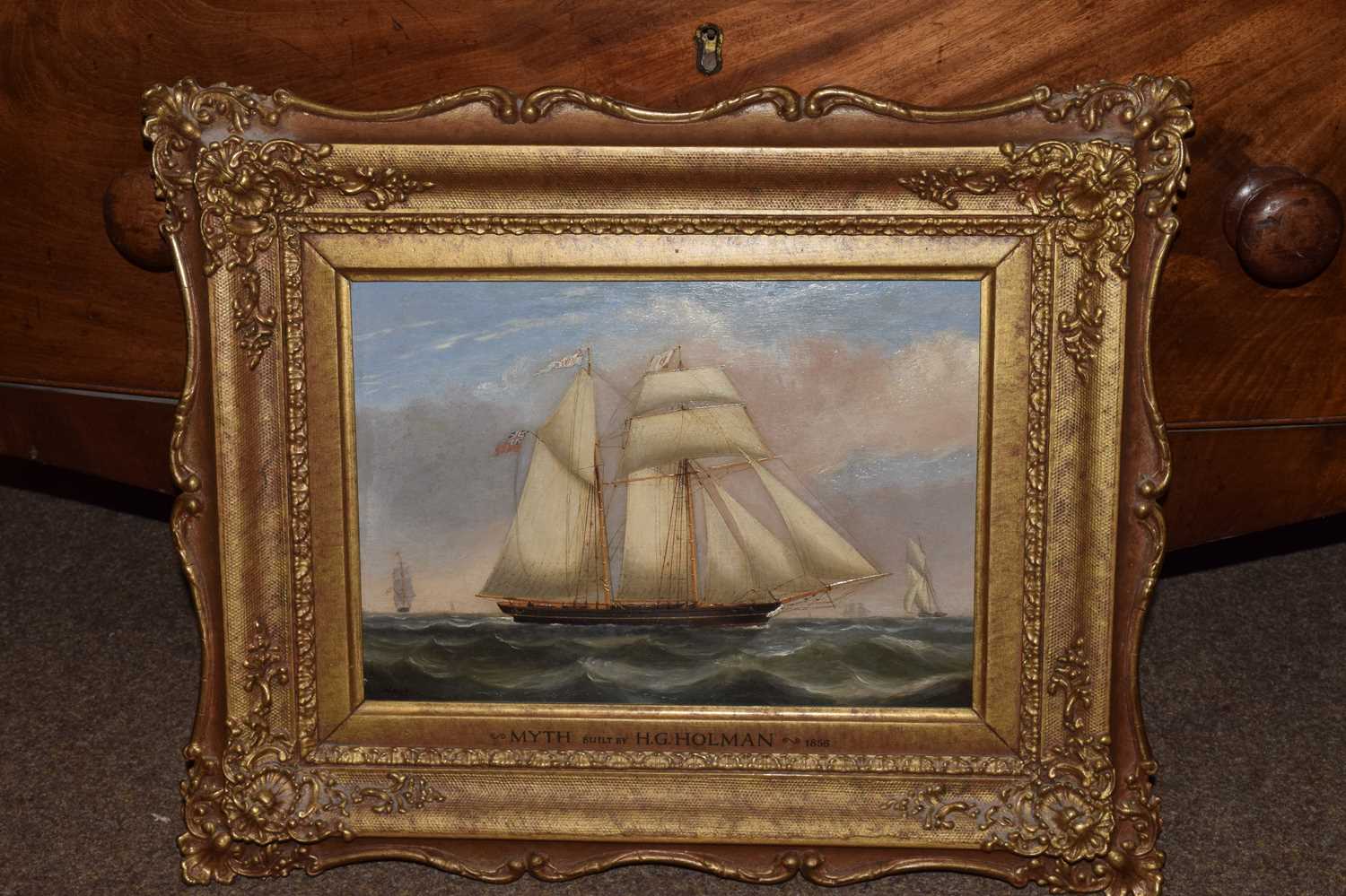 Oil on board - 'Myth', built by H. G. Holman - Image 6 of 9