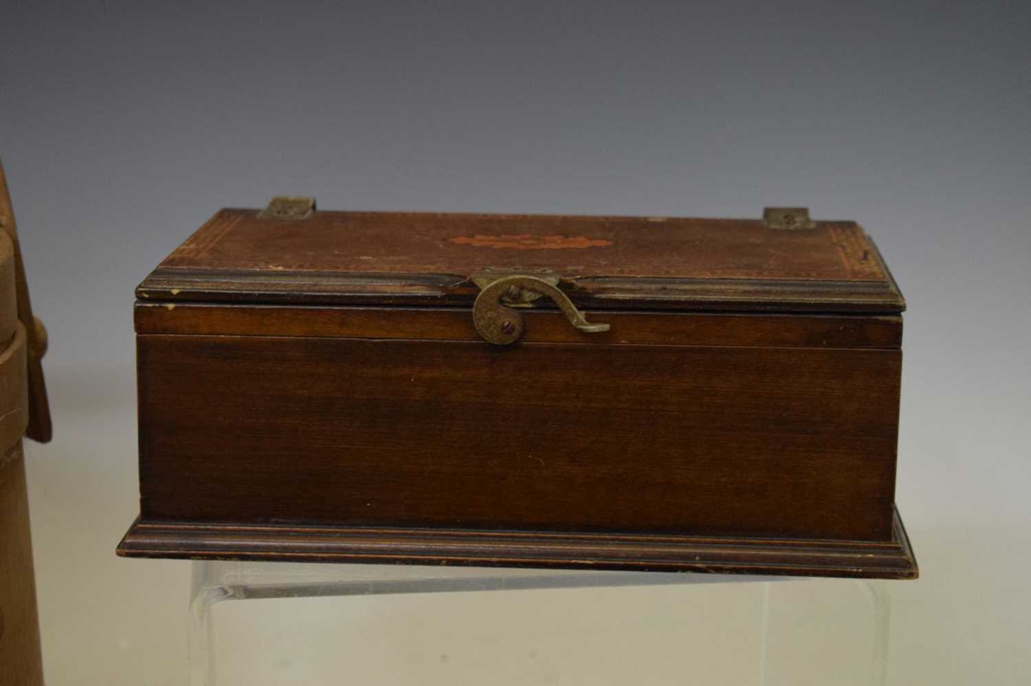 Small 19th century mahogany box, vase stand, etc - Image 5 of 11