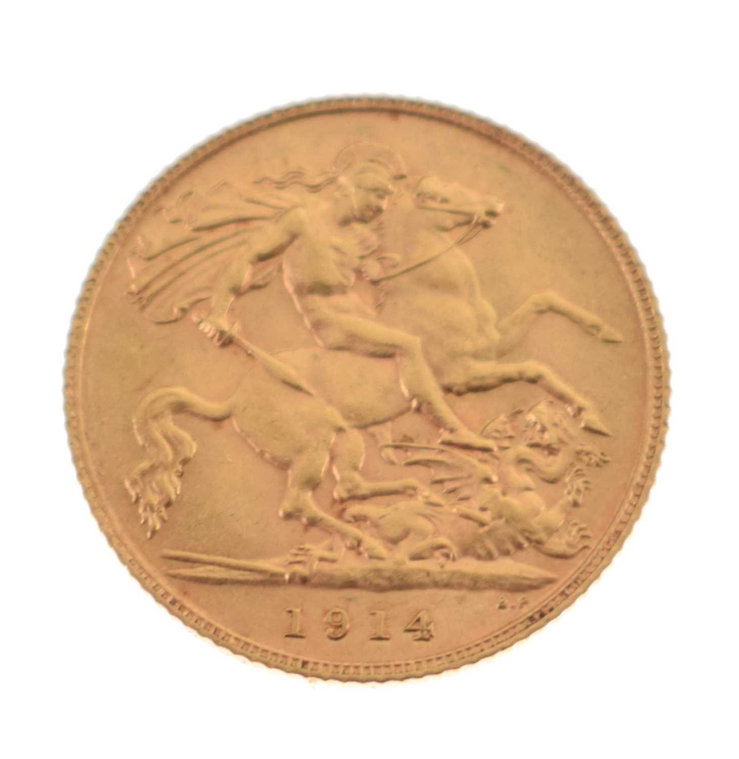 George V gold half sovereign, 1914