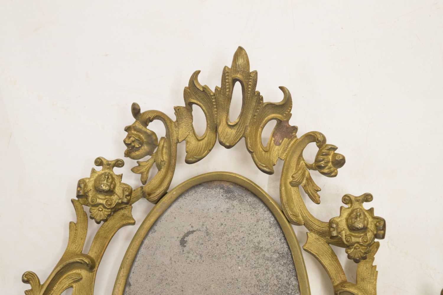 Pair of gilt metal wall mirrors - Image 3 of 8