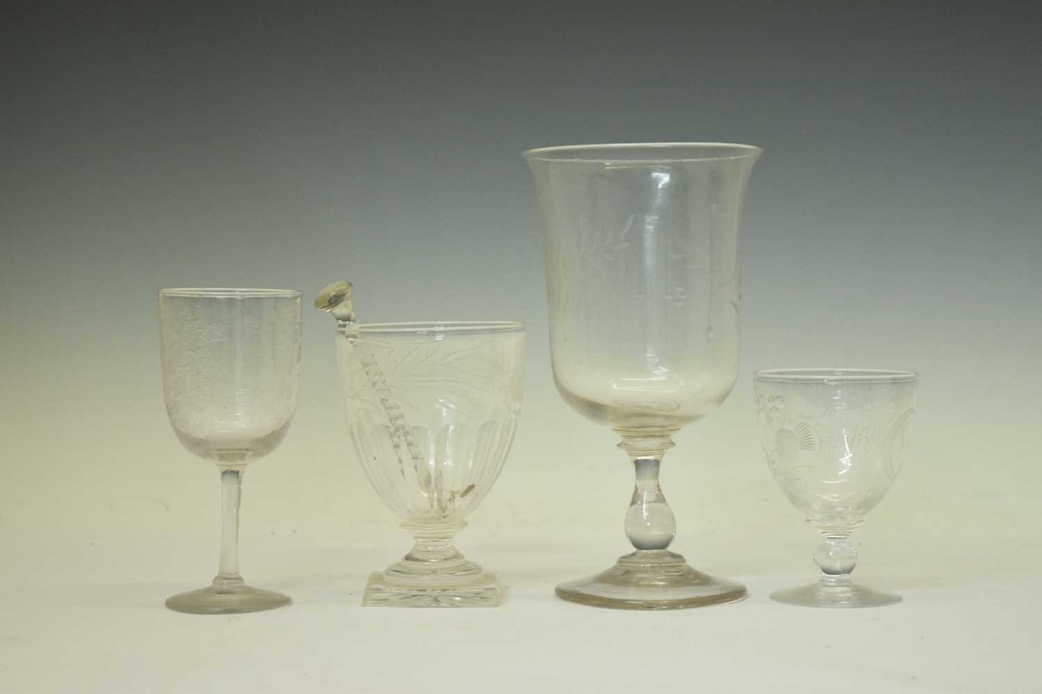 Small group of 19th century and later table glass - Image 2 of 7