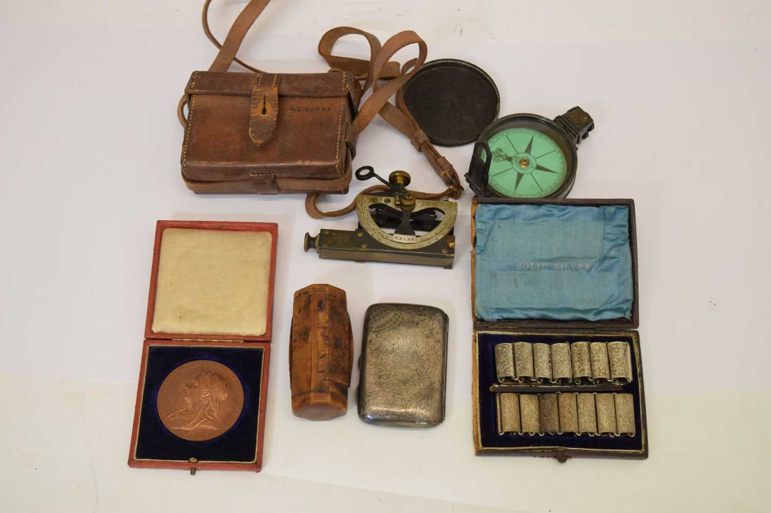 Late Victorian silver cigarette case, together with interesting miscellaneous items - Image 10 of 10