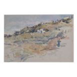 Murray Urquhart (1880-1972) - Watercolour - Continental hillside landscape