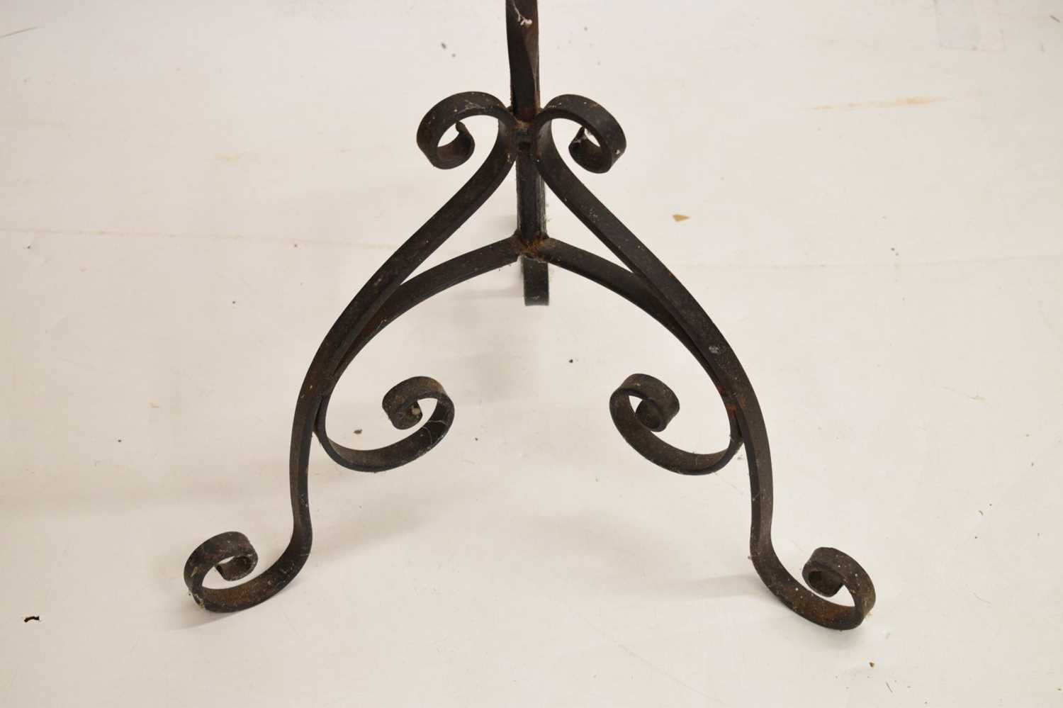 Wrought iron floor-standing candelabrum - Image 5 of 7