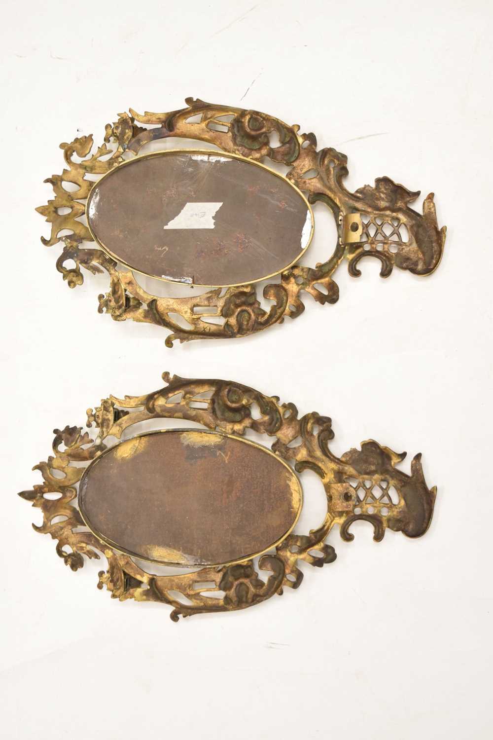 Pair of gilt metal wall mirrors - Image 8 of 8