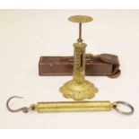 Victorian R.W. Winfield, Birmingham brass 'candlestick' letter scales