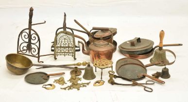 Assorted group of brass and copper